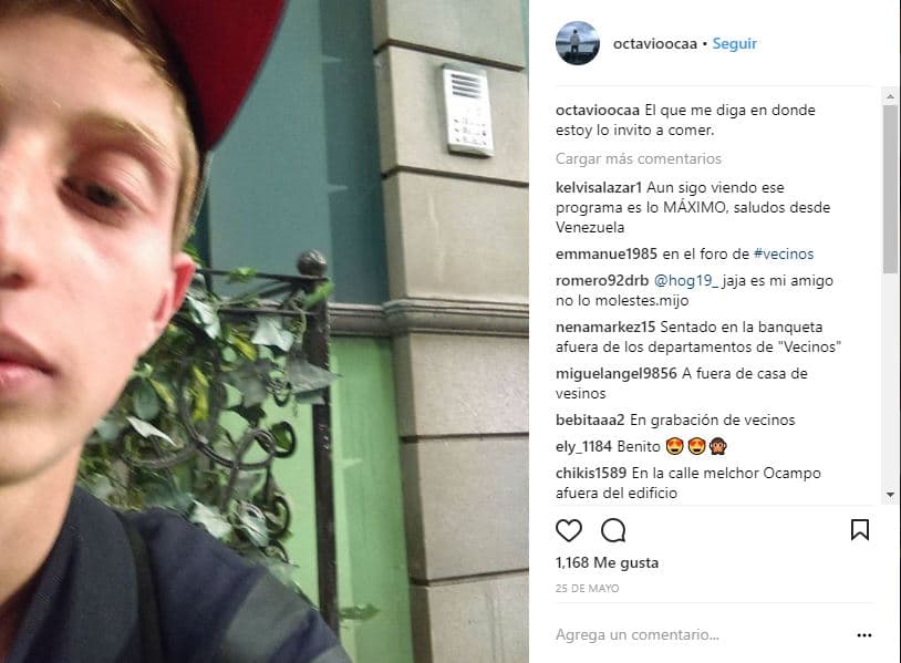 Con está publicación, 'Benito' anunció su regreso al edificio de 'Vecinos'.