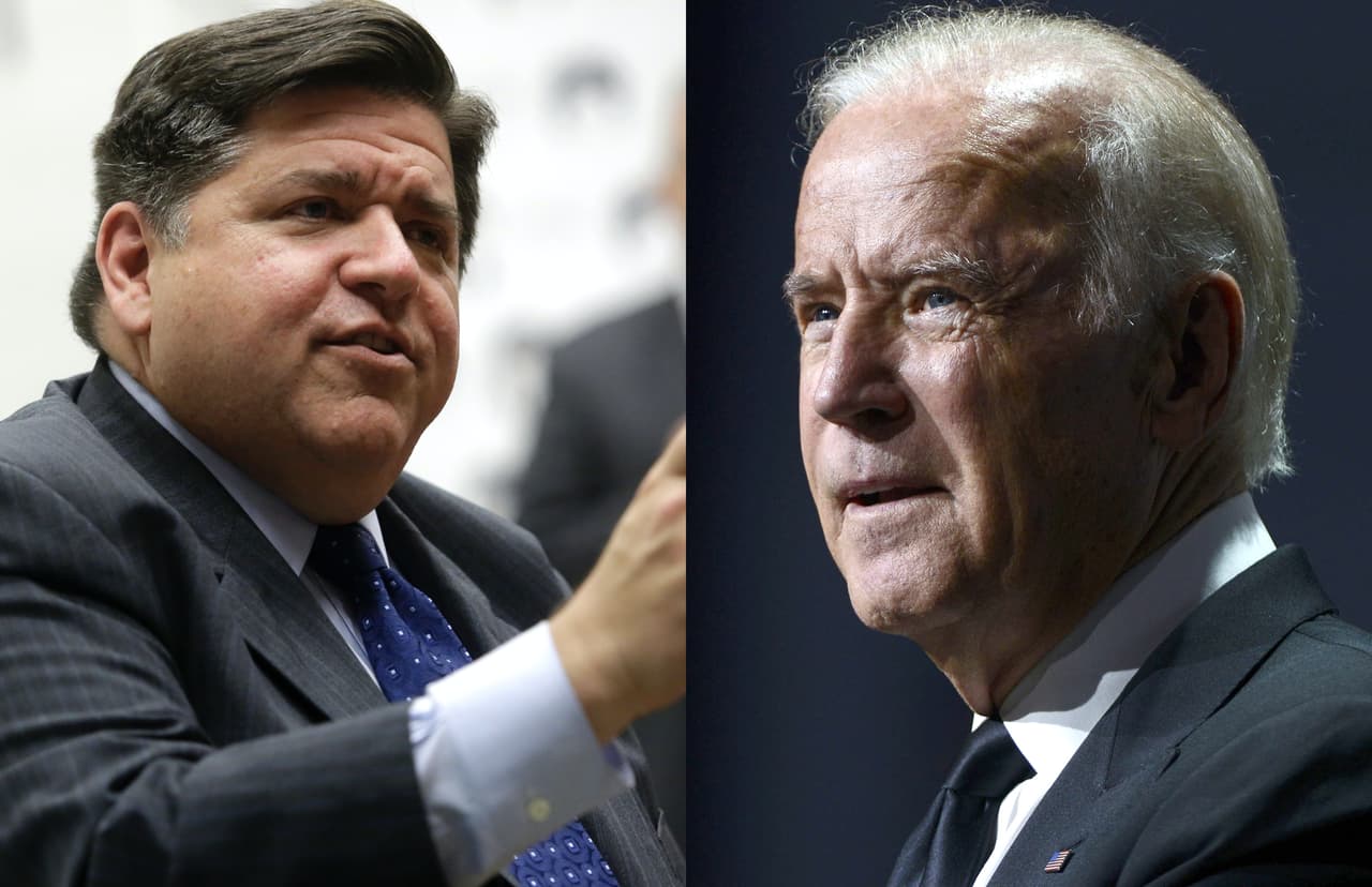 El gobernador de Illinois anuncia su apoyo a Joe Biden antes de las primarias 