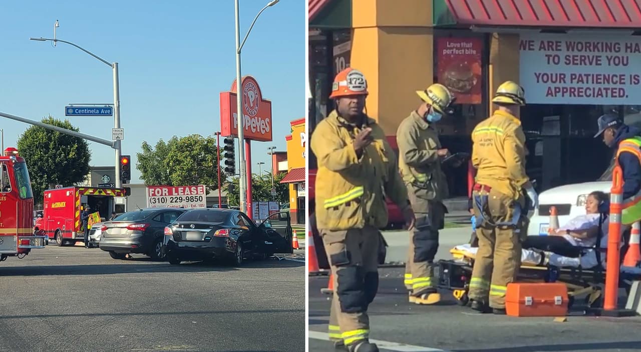 Accidente deja a una persona lesionada y tráfico pesado en el sur de Los Ángeles