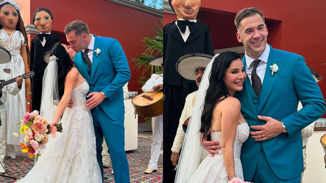 Martha Higareda y Lewis Howes se casaron en Quintana Roo, México.