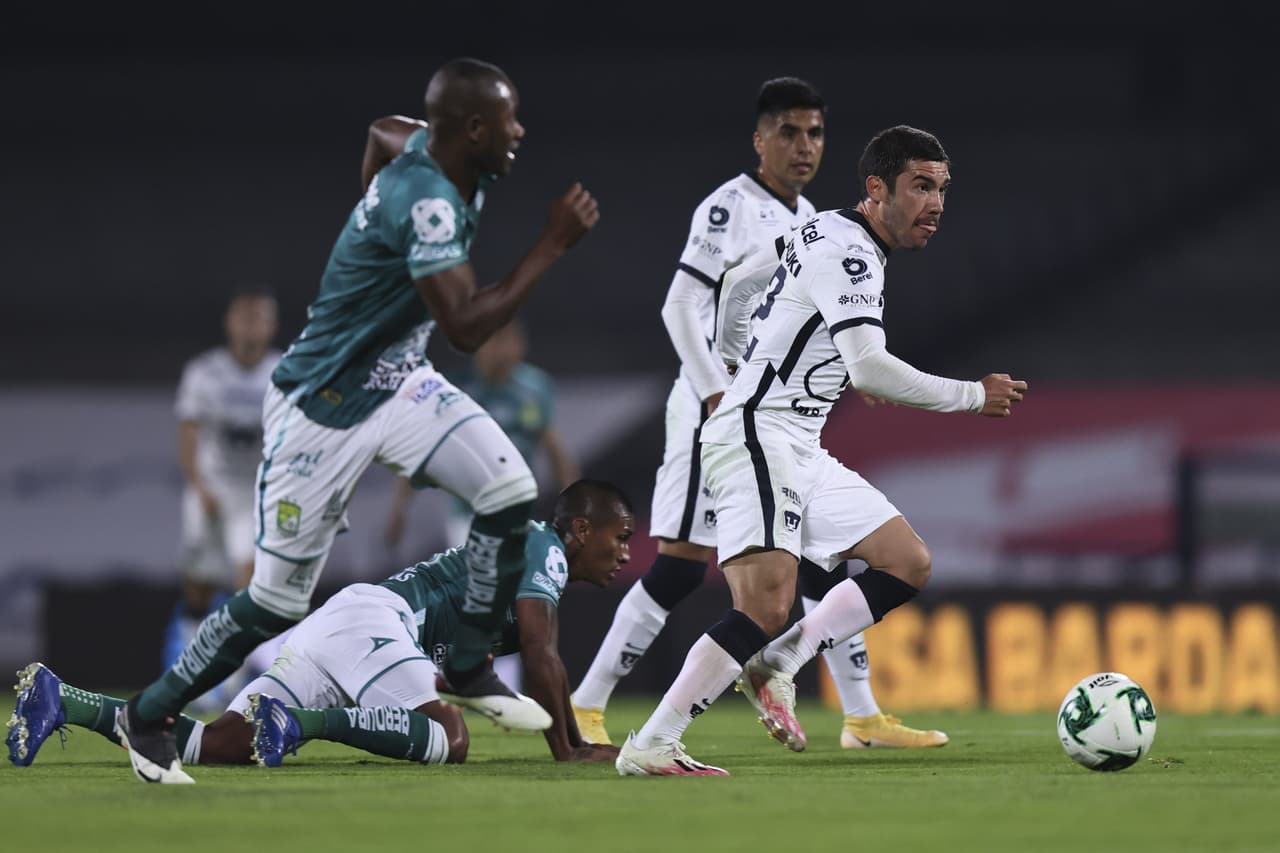 Con anotaciones de Carlos González y Emanuel Gigliotti, Pumas y León arrancan la final del Guard1anes 2020 con empate en Ciudad Univeristaria.