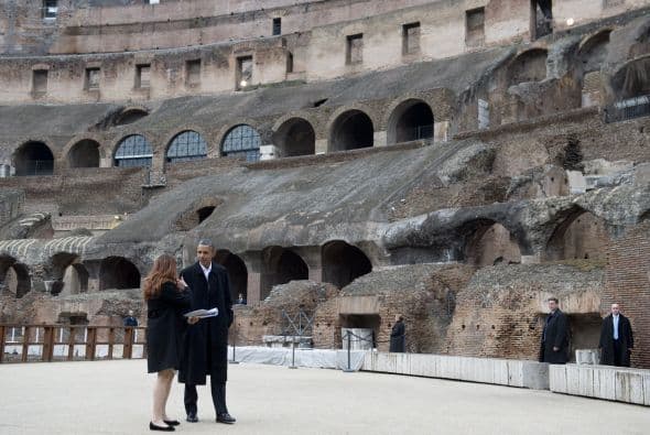 Se trató de un paseo solitario al atardecer, acompañado sólo por la guía, Barbara Nazzaro, directora del Coliseo.