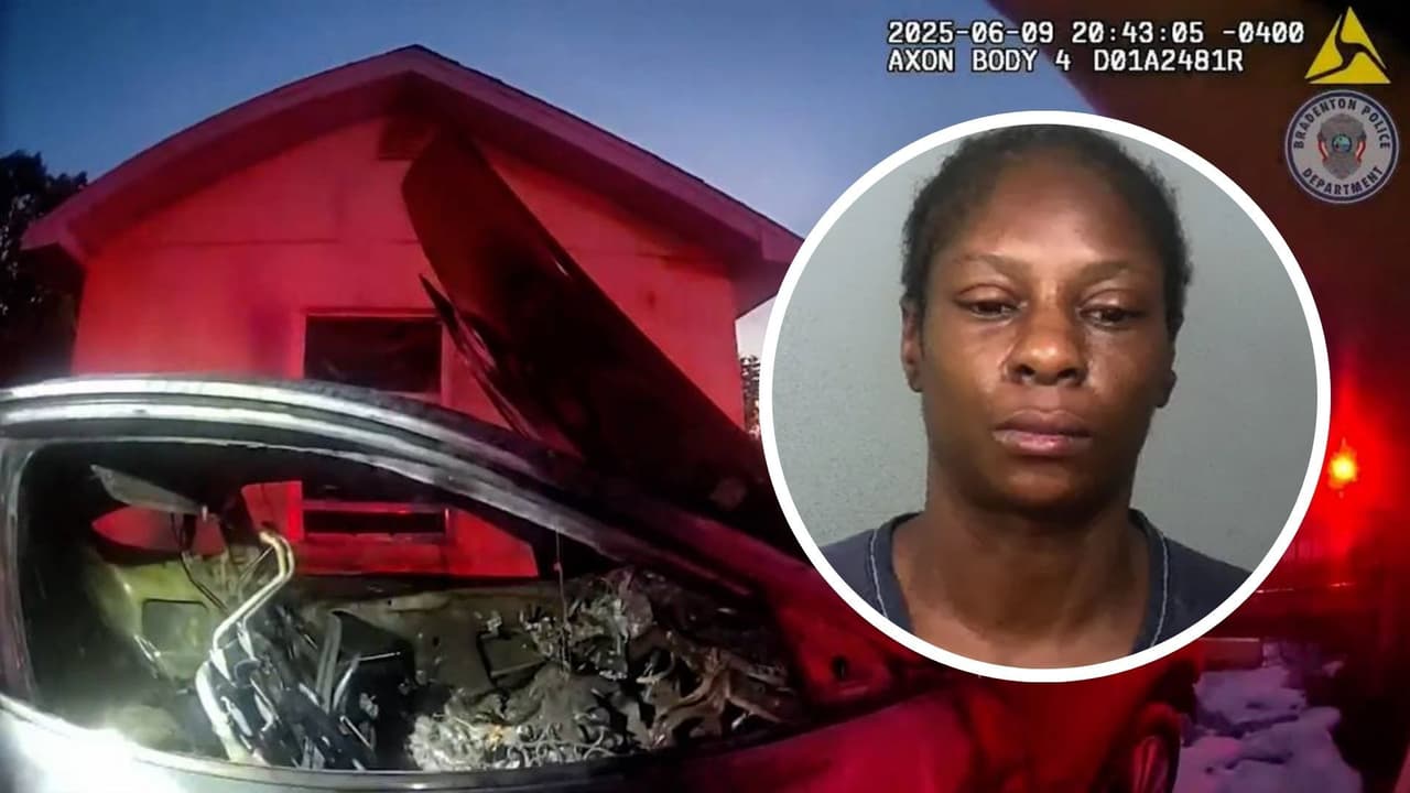 Dijo que se bañó en aceite para prenderse fuego: mujer que quemó auto de su novio es arrestada tras versiones contradictorias