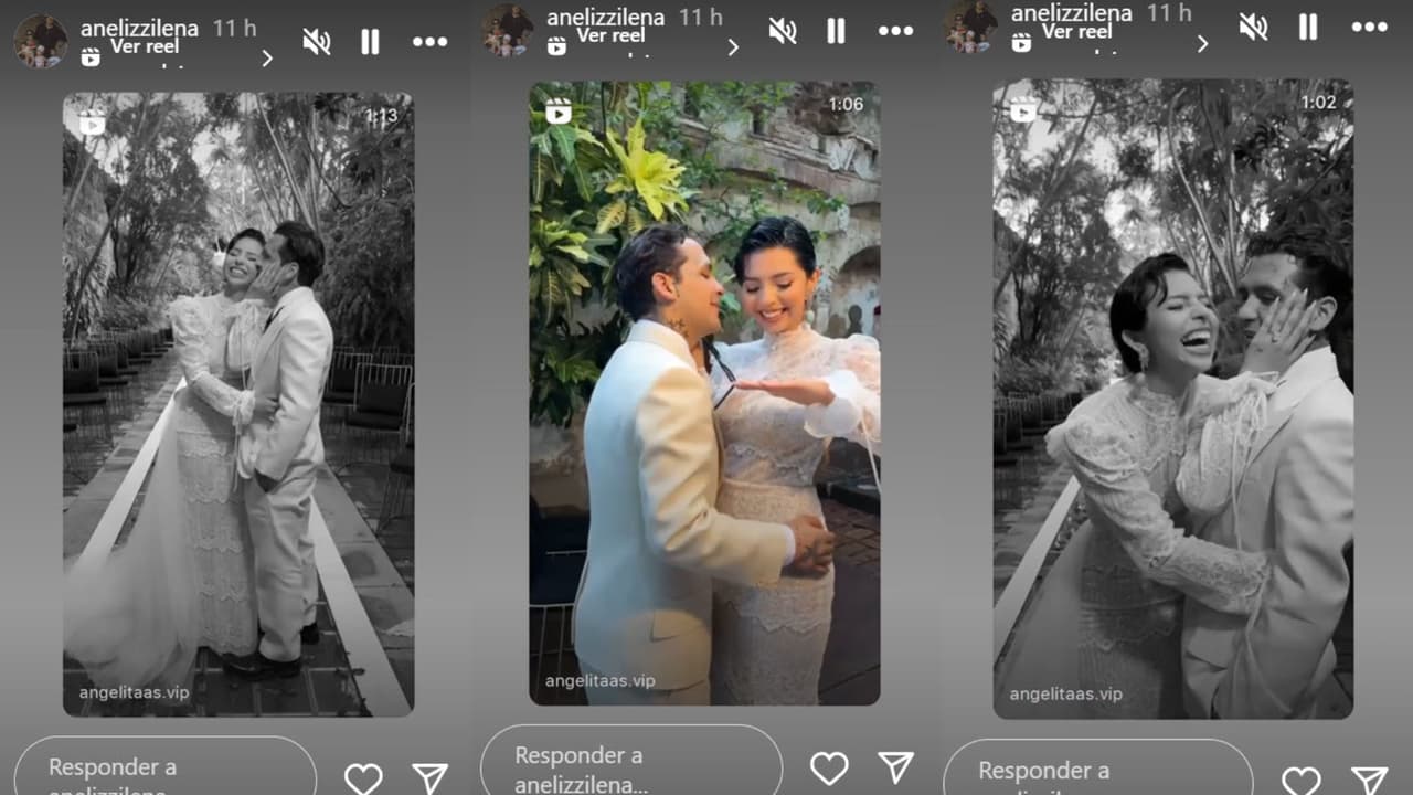 Las nuevas imágenes de la boda de Nodal y Ángela Aguilar fueron replicadas por Aneliz Álvarez, madre de la cantante.