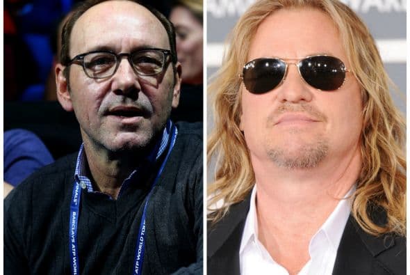 Kevin Spacey y Val Kilmer | Ambos actores fueron a la Preparatoria Chatsworth en el Valle de San Fernando, en California, y Spacey asegura que en el anfiteatro de esa escuela fue que "me di cuenta, no de que quería ser actor, (si no que) ya era actor". Kilmer, por su parte, tiene otro recuerdo de Spacey. En una entrevista con la revista Esquire dijo que el dos veces ganador del Oscar "es prueba de que puedes aprender a actuar, porque era horrible cuando empezó y ahora es tan bueno".