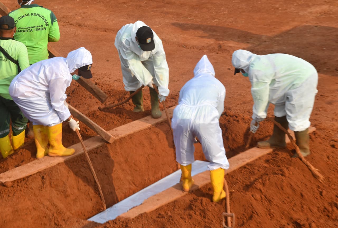 Cementerio de Pondok Ranggon en Yacarta, Indonesia.