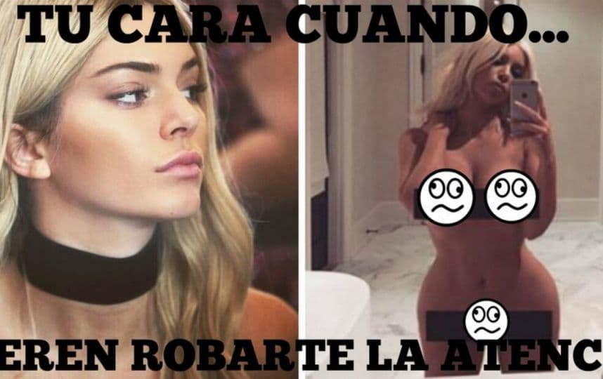 Kendall no está tan feliz con la fotito de su hermana.