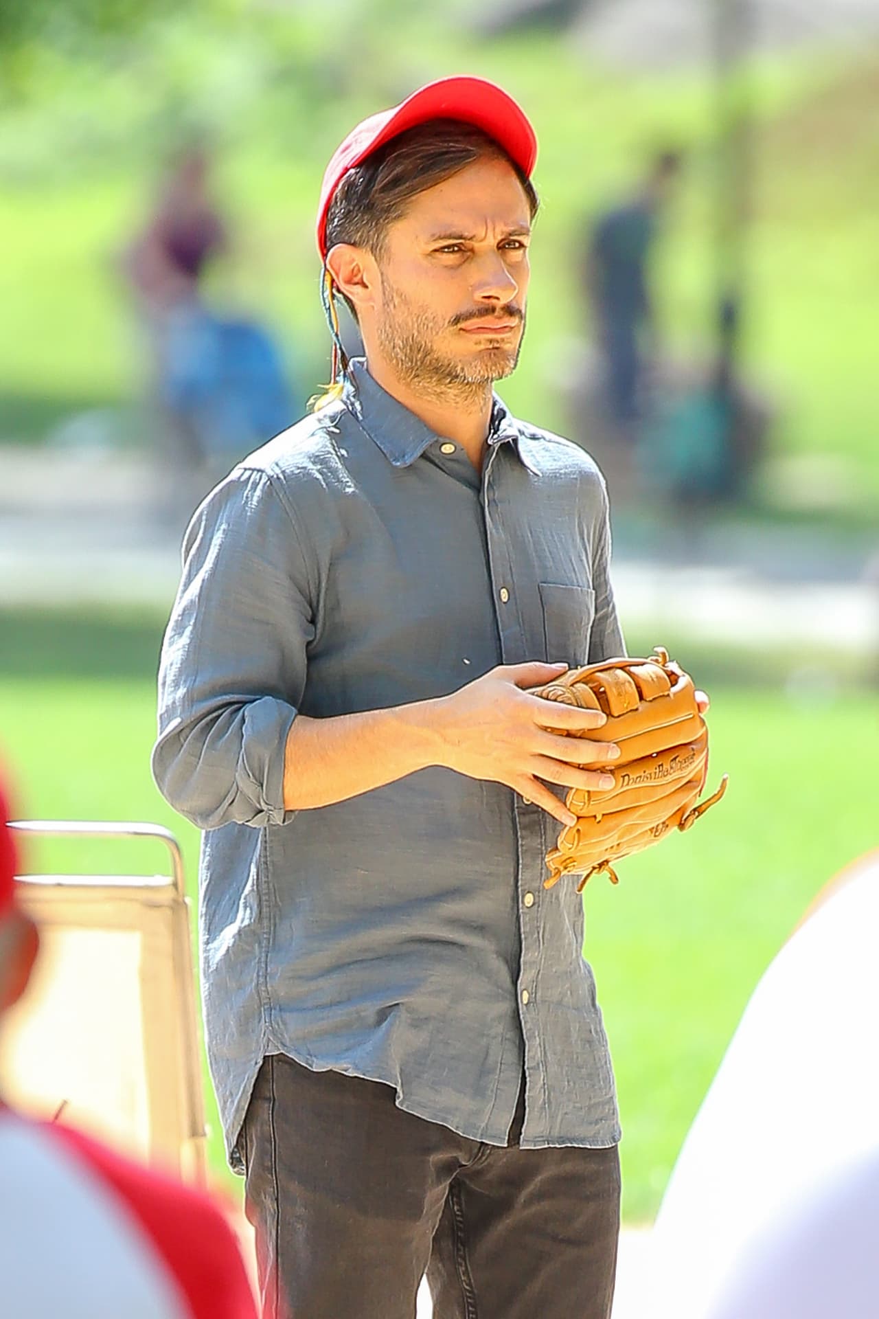 Aprovechando la grabación de su programa, el mexicano se divierte con sus pequeñines.