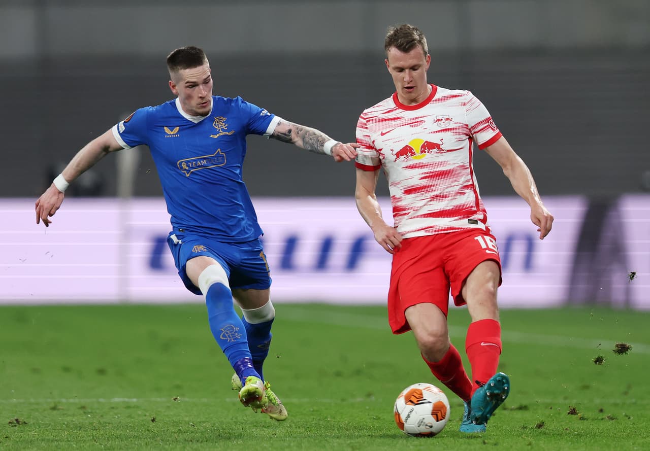 RB Leipzig se llevó una mínima ventaja ante Rangers en la Ida de la Semifinal de la UEFA Europa League.