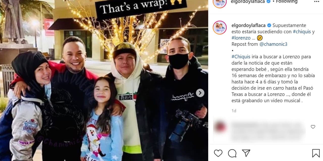 Un ejemplo de los encuentros que la pareja ha tenido tras el arranque del proceso de divorcio sucedió el 5 de diciembre, pasado cuando se dieron a conocer unas imágenes de Chiquis Rivera y Lorenzo Méndez juntos en El Paso, Texas. 
<b><a href="https://www.univision.com/famosos/lorenzo-mendez-no-le-fallo-a-su-hija-victoria-en-su-cumpleanos-11-video" target="_blank">Victoria, la hija del cantante</a></b>, estaba con ellos. 
<br>