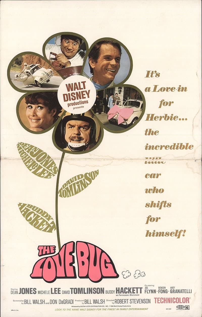 <h3 class="cms-H3-H3"><b>The Love Bug</b></h3>
<br>
<br>
<b>Tipo:</b> Película
<br>
<b>Plataforma:</b> Disney+
<br>
<b>Duración: </b>1 hora 47 minutos
<br>
<br>
<b>Sinopsis:</b> Herbie es un Volkswagen escarabajo blanco con voluntad y pensamientos propios. Douglas es un piloto de carreras que, tras comenzar con poco interés por Herbie, cree que su repentina victoria se debe a su habilidad y no a la del automóvil.