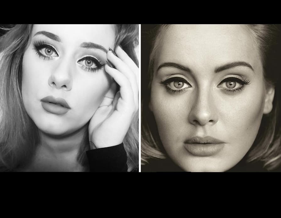 ¿Sabes cuál de estas dos chicas no es Adele? Pues si elegiste a la de la izquierda adivinaste, resulta que una joven de nombre Ellinor Hellborg es súper fan de la cantante británica que ha decidido convertirse en su doble.