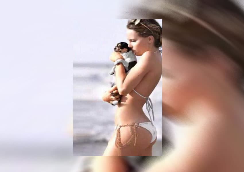 Será súper sensual, pero nunca olvida su lado tierno ya que su pequeño amigo está con ella en diversas imágenes.