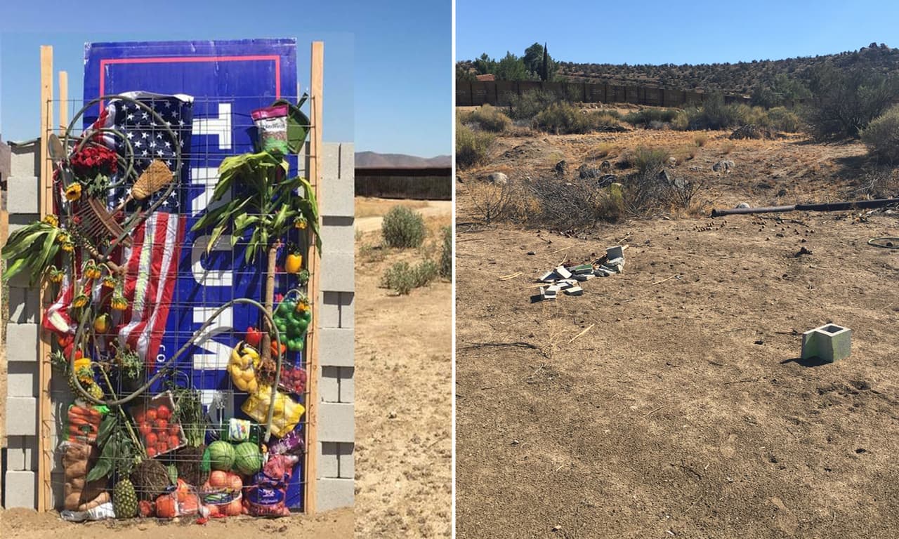 Se trata de la segunda obra completada recientemente en un terreno del pequeño poblado californiano de Jacumba Hot Springs. Su primer proyecto, un simbólico muro fronterizo pensado para demostrar su ineficacia, apenas duró unos días en pie.