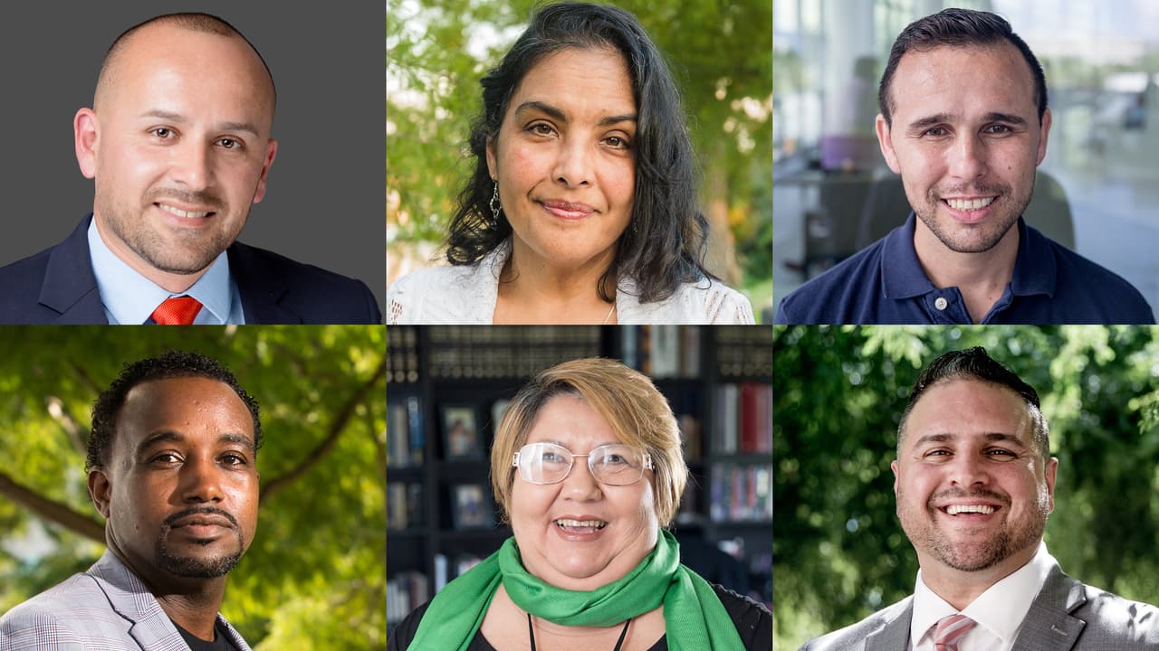 De izquierda a derecha, fila superior: Bryan Russi, Caridad Galán y Ángel Sánchez. Fila de abajo: David Ayala, Yraida Guanipa e Ignacio Calderín.