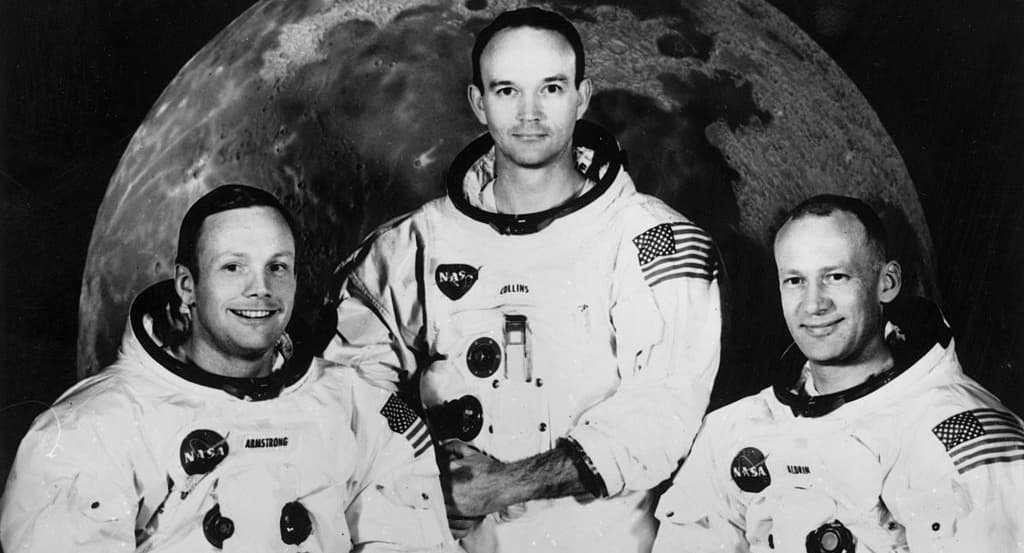 Neil Armstrong, Michael Collins y Edwin Aldrin Jr.