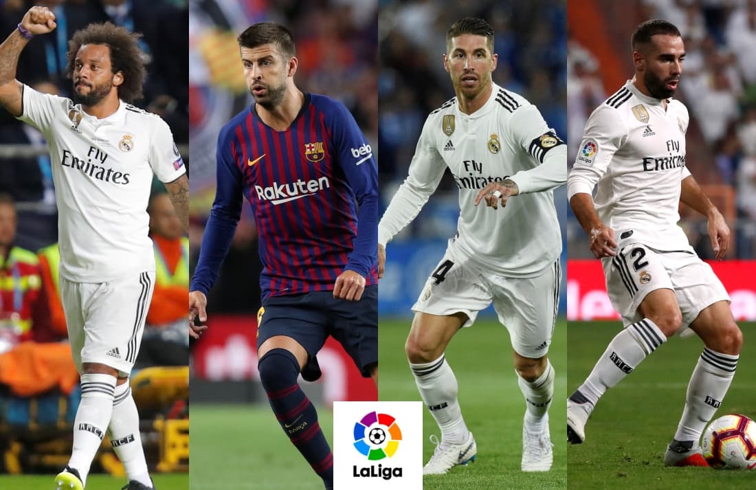<b>Defensa: </b>Marcelo (Real Madrid), Gerard Piqué (Barcelona), Sergio Ramos (Real Madrid), Dani Carvajal (Real Madrid).