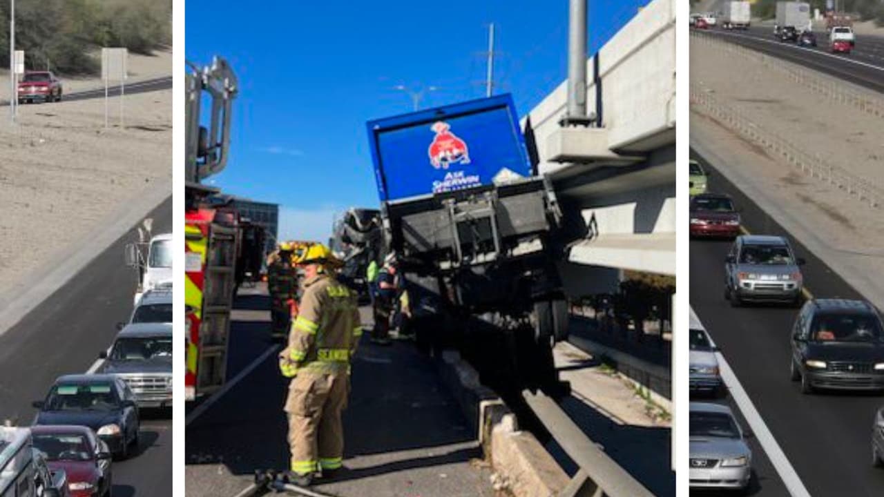 En una tarde caótica para los conductores que
<b> transitaban por la Interestatal 35</b>, la Oficina del Sheriff del Condado de Dallas respondió a un accidente significativo en dirección norte, justo en
<b>la intersección con la avenida Victory</b>. El incidente
<b>involucró a un camión que se salió de la carretera y quedó colgando del puente</b>.