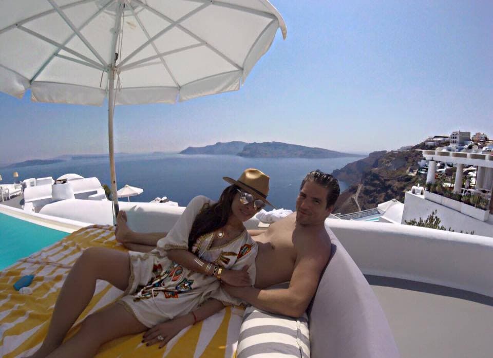 ¡Qué belleza! Gali y Fer nos regalan esta postal desde Santorini.