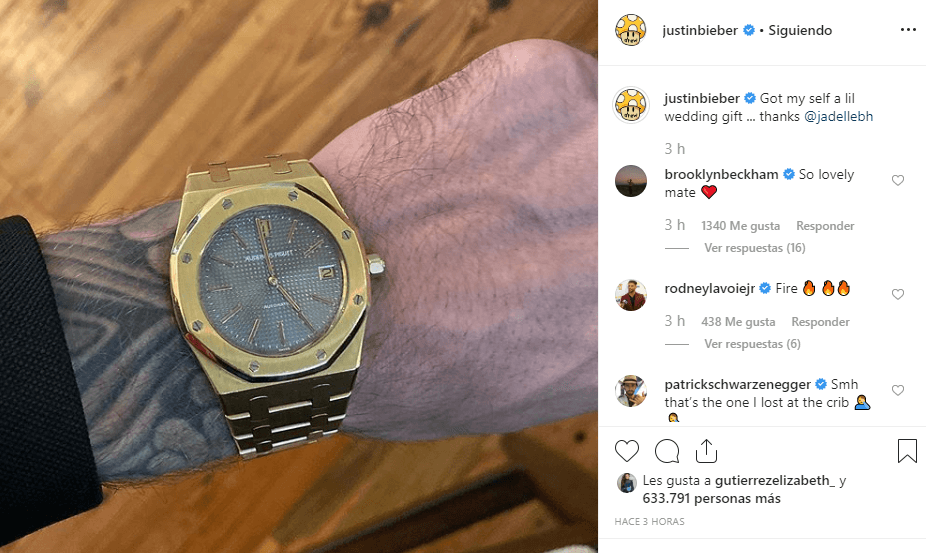 Más temprano, Justin Bieber compartió con sus seguidores de Instagram el “pequeño” regalo que decidió darse para este día especial: un reloj valorado en 50 mil dólares.