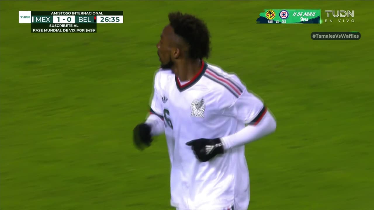 ¡Julián Quiñones casi marca un golazo vs. Bélgica!