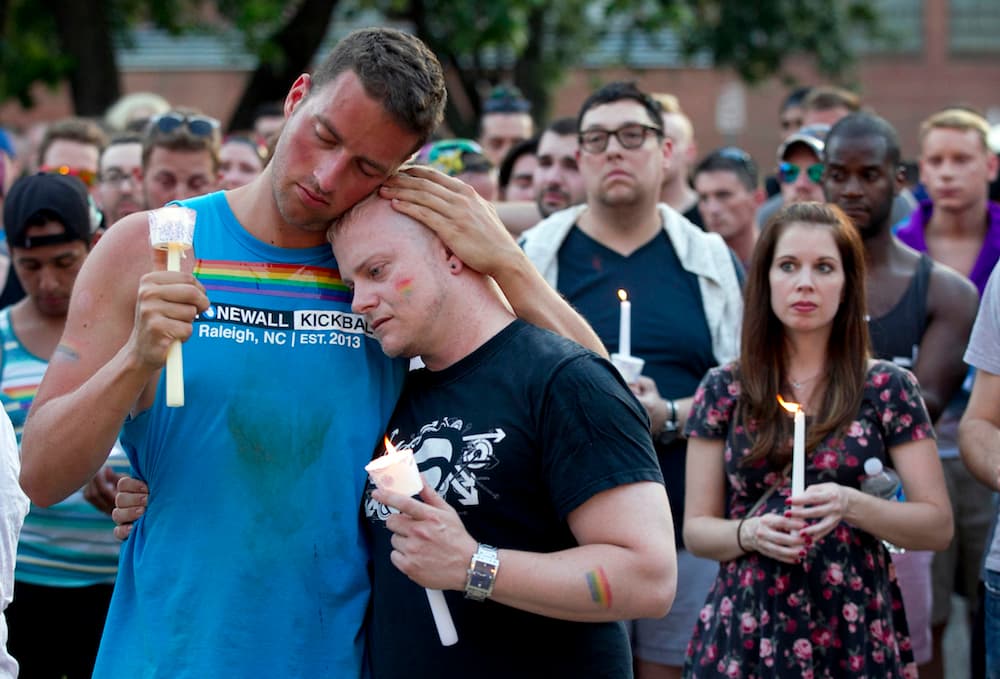 En Carolina del Norte también salierona rendir homenaje a las víctimas