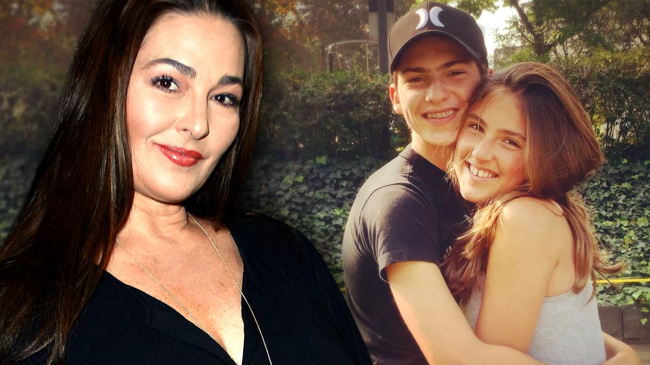 Eugenia Cauduro y sus hijos