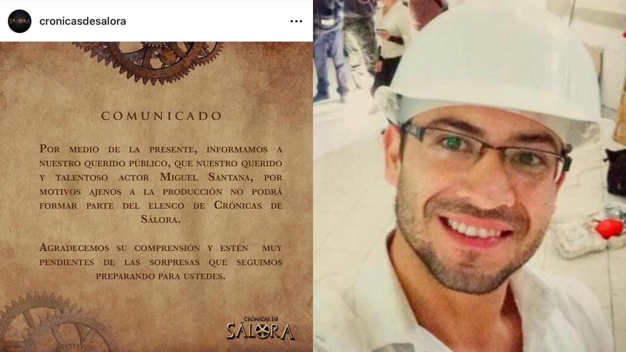 La producción de la obra de teatro 'Crónicas de Salora' así comunicó en México la salida de Mickey Santana del elenco el 6 de mayo de 2022, solo días después de que se reportó la desaparición de su novia.