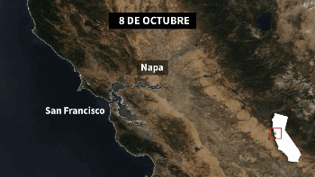 Mapas y fotos satelitales de la destrucción provocada por los incendios en el norte de California