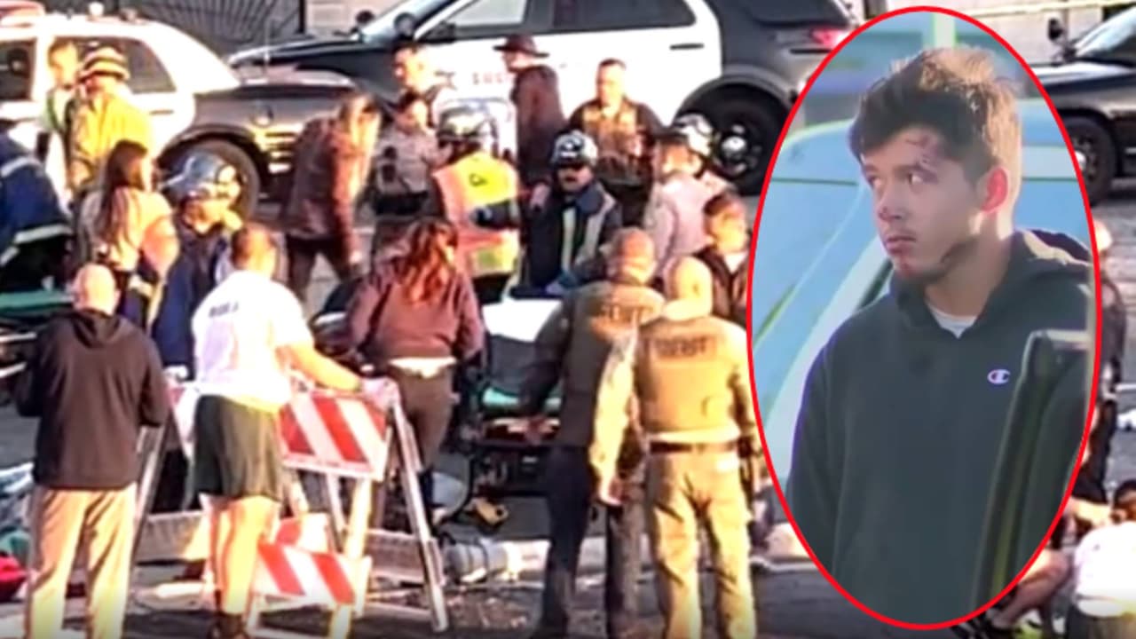 Piden oraciones por el cadete del sheriff que lucha por su vida tras ser atropellado junto a su tropa en Los Ángeles