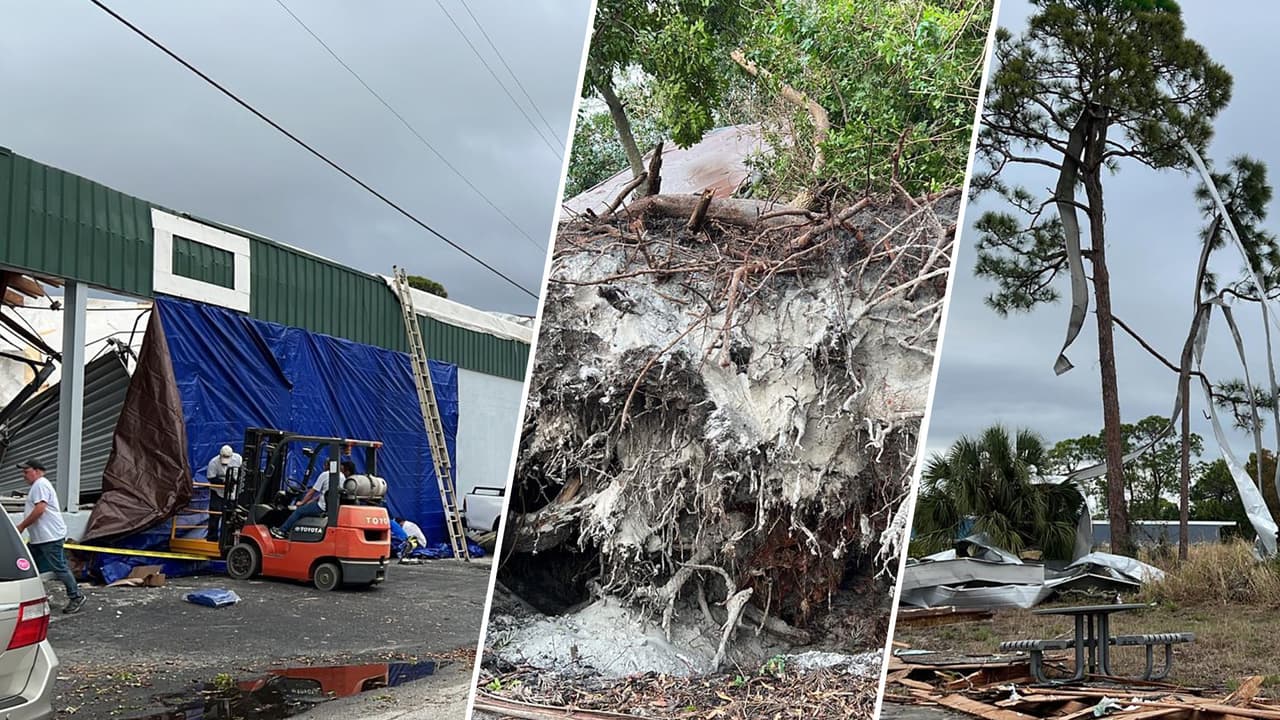 En menos de un minuto tornado dejó múltiples daños en Sarasota