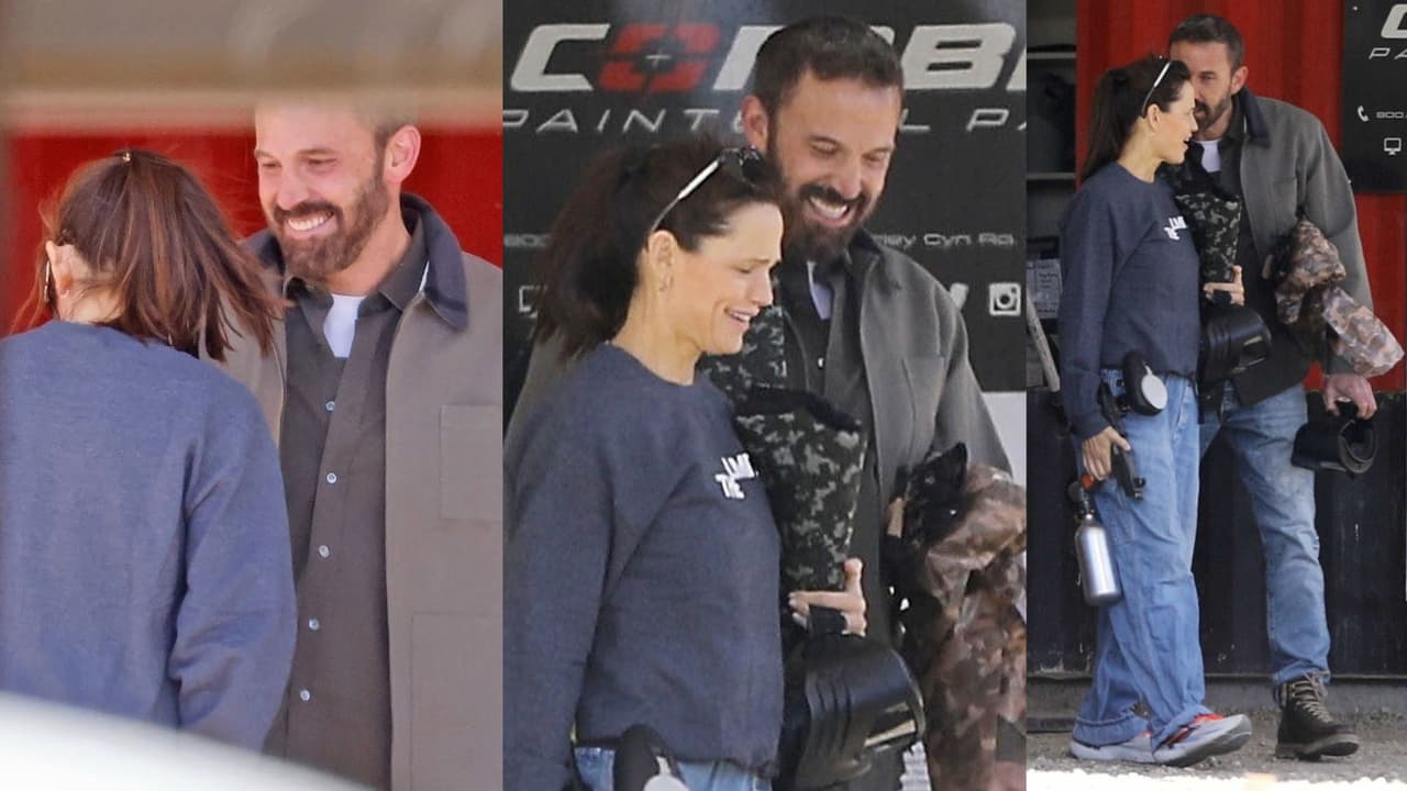 Ben Affleck y Jennifer Garner conversan durante salida familiar.