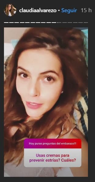 En cuanto al cuidado de su piel y sus medidas para evitar la aparición de estrías durante el embarazo, Álvarez comentó que utiliza cremas de todas las marcas: "Combino de todo lo que me recomiendan, un día unas, otro día otras. Uso todas". 
<br>