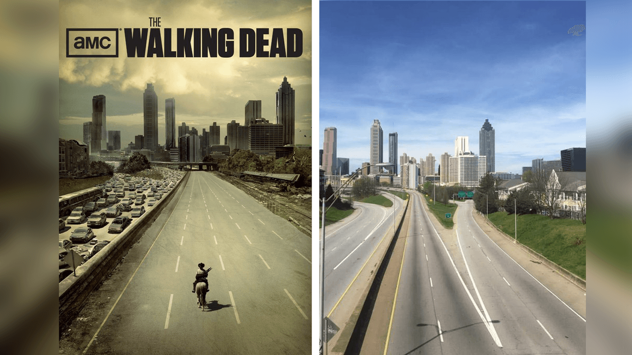 El coronavirus en Atlanta recrea una escena desolada de la serie The Walking Dead