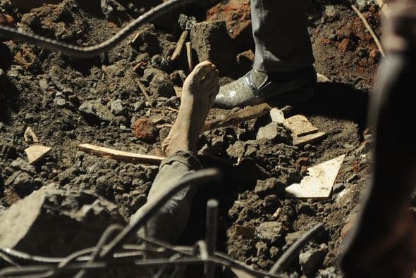 El derrumbe ocurrió la noche del jueves.