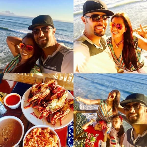 El pasado 19 de abril celebraron su primer aniversario de novios, comieron langosta en la playa Puerto Nuevo de Tijuana. Los dos pequeños de ella los acompañaron en el festejo y posaron como una verdadera familia.