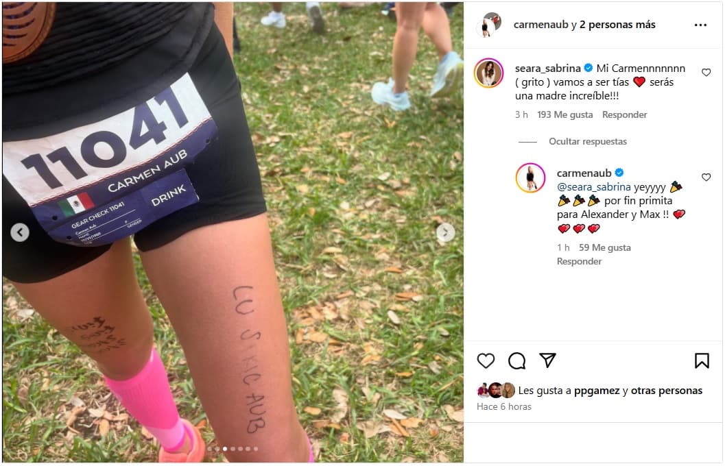 Carmen Aub destapó el sexo y nombre del bebé que espera.