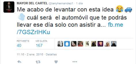 Larry no ha decidido cuál de sus autos será el que regalará, pero sin duda cualquiera suena a una buena opción.