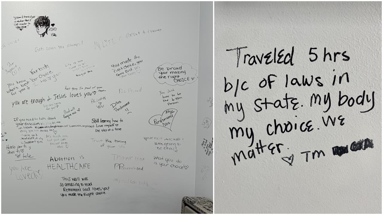 Baño de una clínica de abortos en Jacksonville se llena de mensajes de apoyo: "No te sientas culpable"