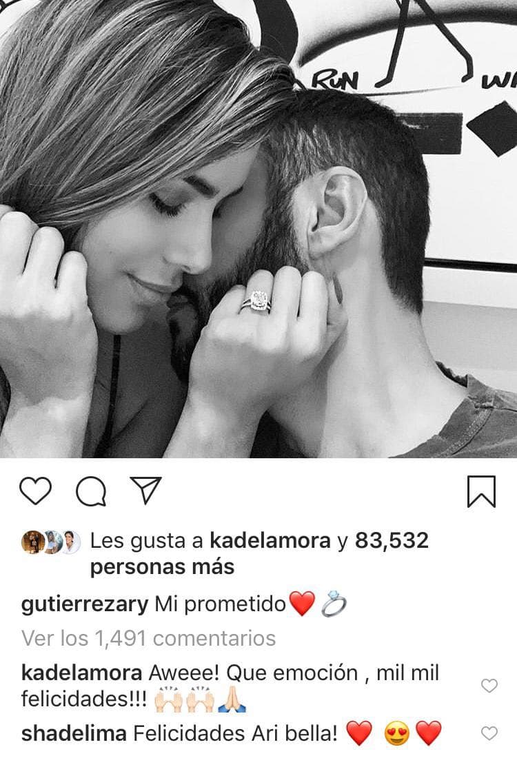 Entre las famosas que la felicitaron están
<b><a href="https://www.univision.com/entretenimiento/dos-apartamentos-y-360-000-dolares-le-cuesta-a-marc-anthony-divorciarse-de-shannon-de-lima">la ex de Marc Anthony, Shannon de Lima</a></b>, y la esposa de Adal Ramones,
<b>Karla de la Mora</b>.