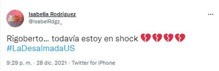 La Desalmada reacción de Twitter