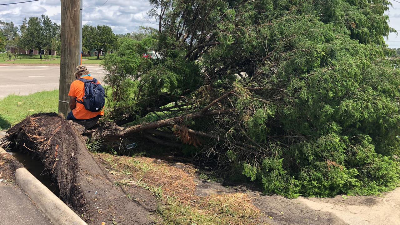 Después de los daños, personal del condado Orange se han estado encargando de las labores de limpieza.