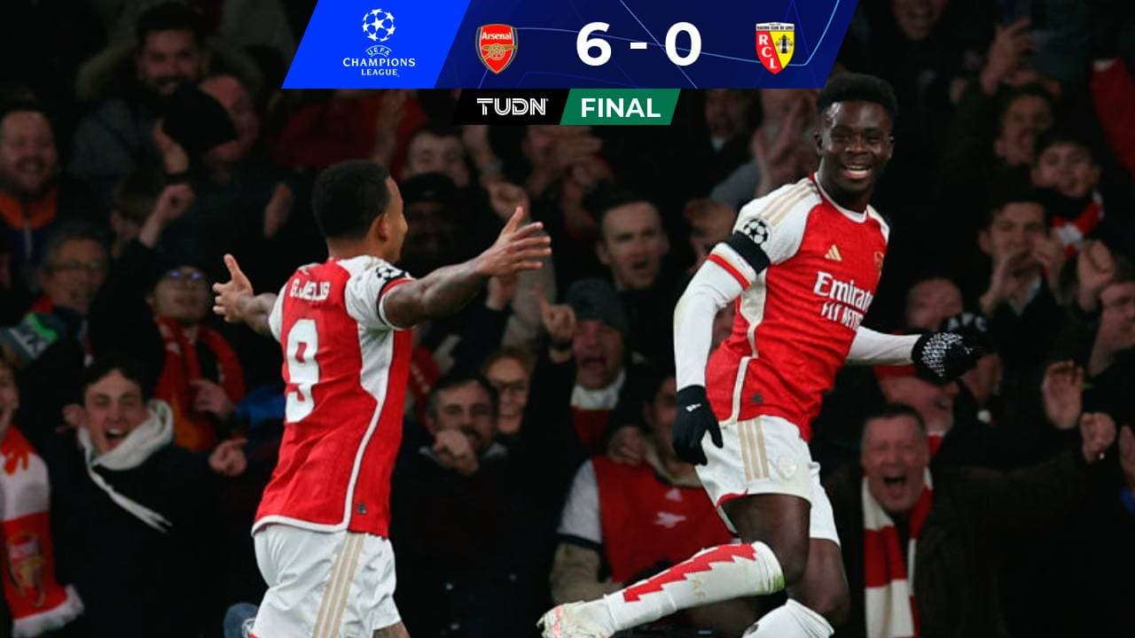 Arsenal aplasta al Lens y le ayuda al PSV del ‘Chucky’ Lozano