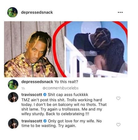 Sin embargo, no todo ha sido felicidad para Kylie y Travis. A inicios de diciembre del año pasado, 
<b>circuló en internet una foto</b> que mostraba supuestamente a 
<b><a href="https://www.univision.com/entretenimiento/solo-tengo-amor-para-mi-esposita-la-respuesta-de-travis-scott-al-rumor-de-que-engana-a-kylie-jenner-fotos">Travis siendo infiel</a></b>.