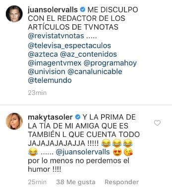 Hasta el momento, el video compartido por Juan cuenta con poco más de 29, 000 reproducciones. Además, Maki Soler reaccionó a los pocos minutos de su publicación.