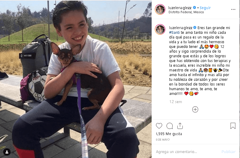 En una entrevista para el programa 
<a href="https://www.tvazteca.com/aztecauno/ventaneando/envivo" target="_blank">Ventaneando</a>, Luz Elena dijo que llegó un momento en el que tuvo que explicarle a Santiago la discapacidad cognitiva que padece.