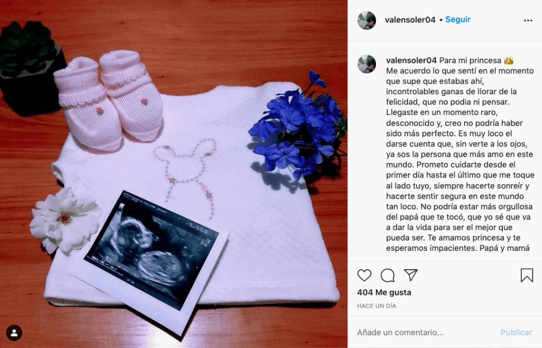 Fue en noviembre de 2020 cuando la hija mayor del argentino anunció su embarazo. Valentina le dio al actor a su primera nieta.