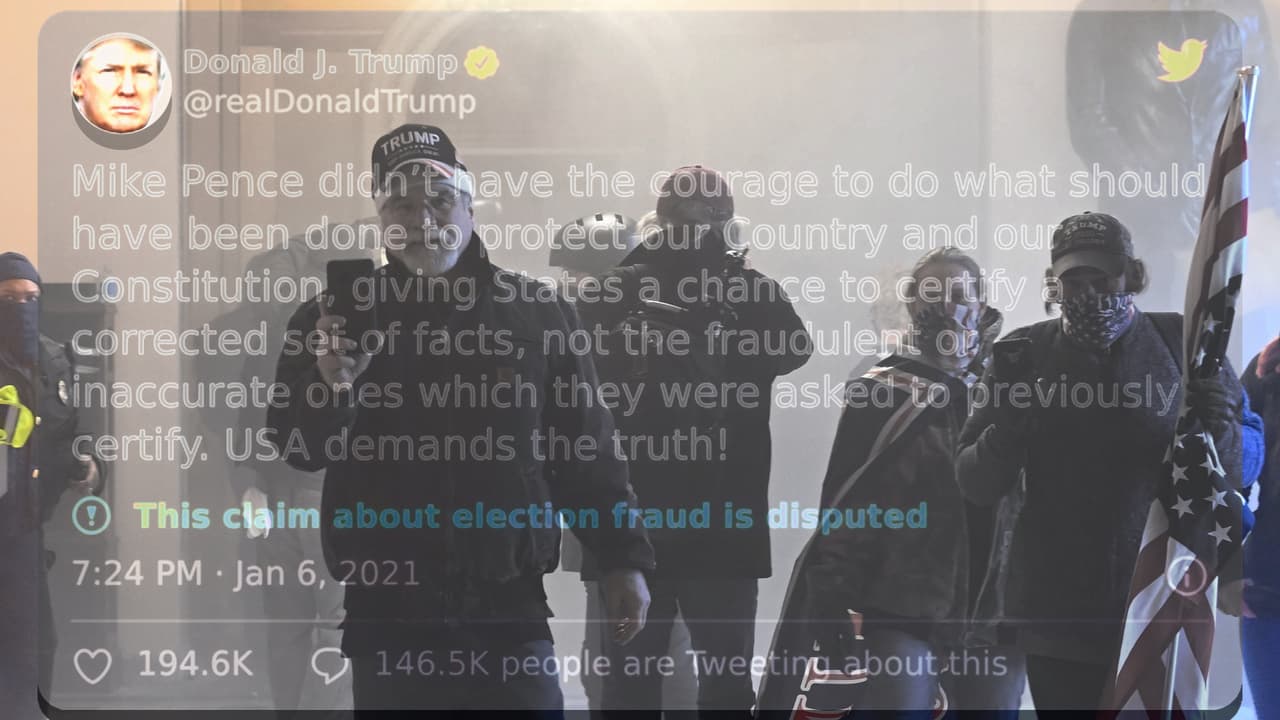 Cronología: con estos tuits y frases falsas y engañosas Trump llevó a sus seguidores a las puertas del Capitolio