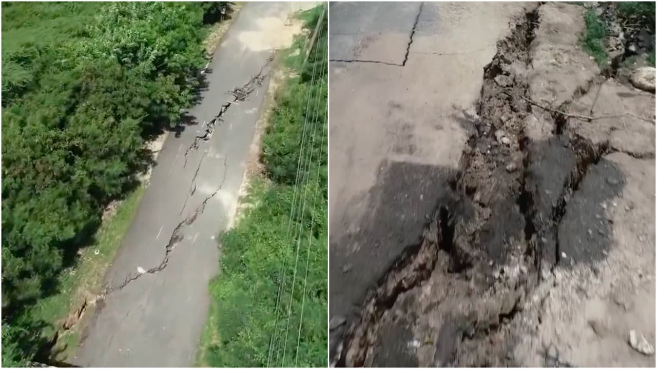 Una casa derrumbada y 17 más en riesgo: lo que se sabe de la enorme grieta que pone en peligro un barrio en el sur de Puerto Rico