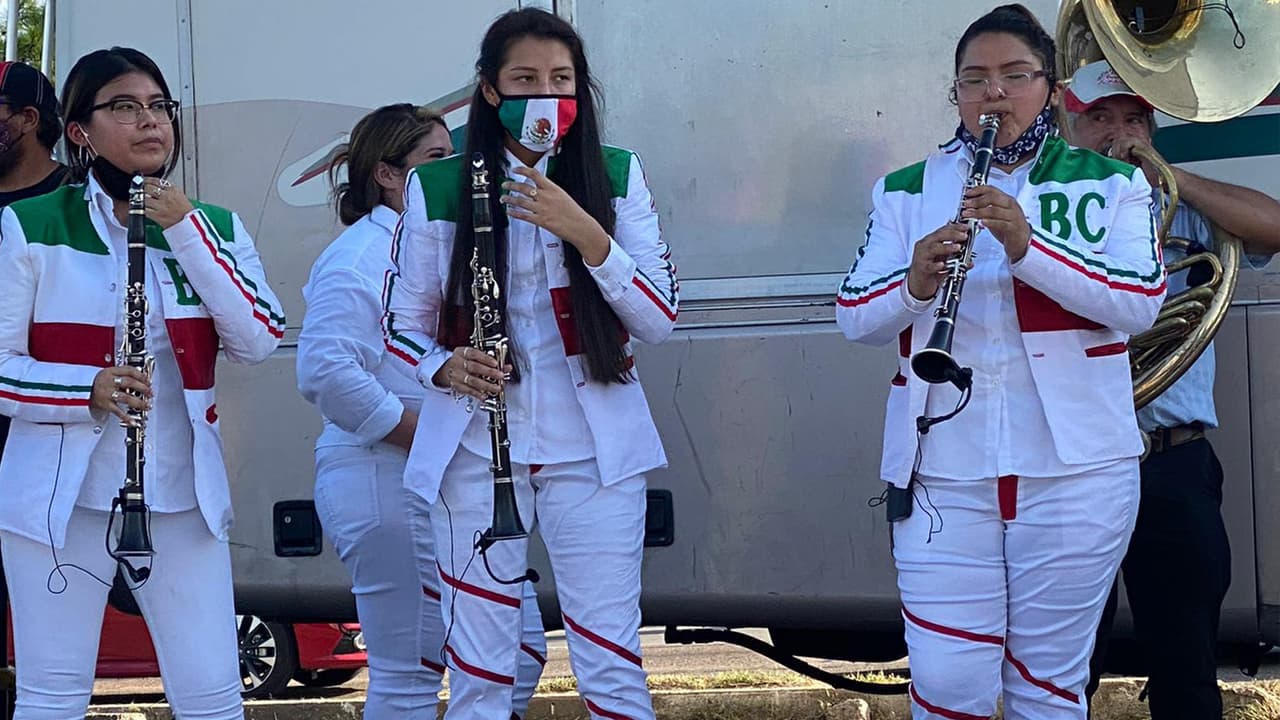 Estuvo presente la Banda Colorada.